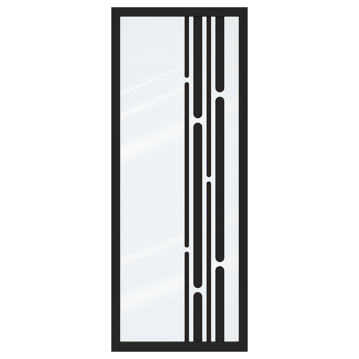 Binnendeur Skantrae SSL 14524 Blank Glas Zwart Gelakt